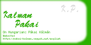 kalman pakai business card
